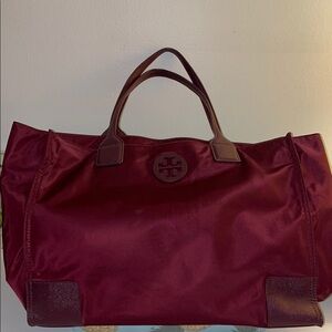 Donated ✅ Tory Burch Burgundy Tote Bag
